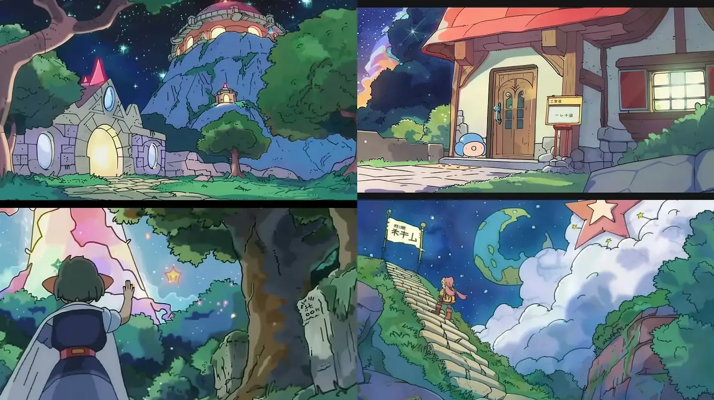 Whimsical and Dreamy Visual Narrative with Enchanting Landscapes - Midjourney sref style