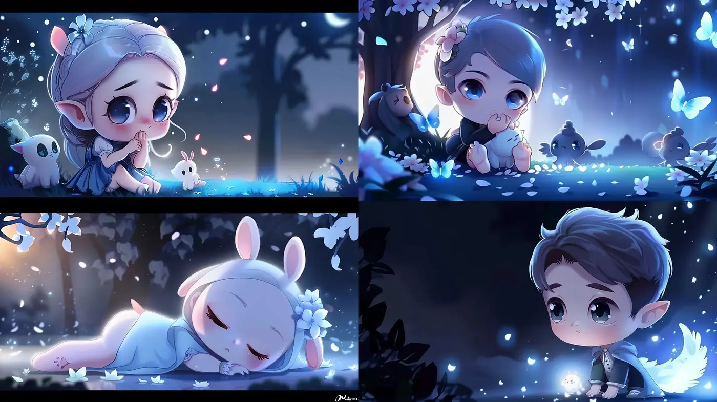 Enchanting Nocturnal Whimsy: A Magical Anime-Inspired Universe - Midjourney sref style