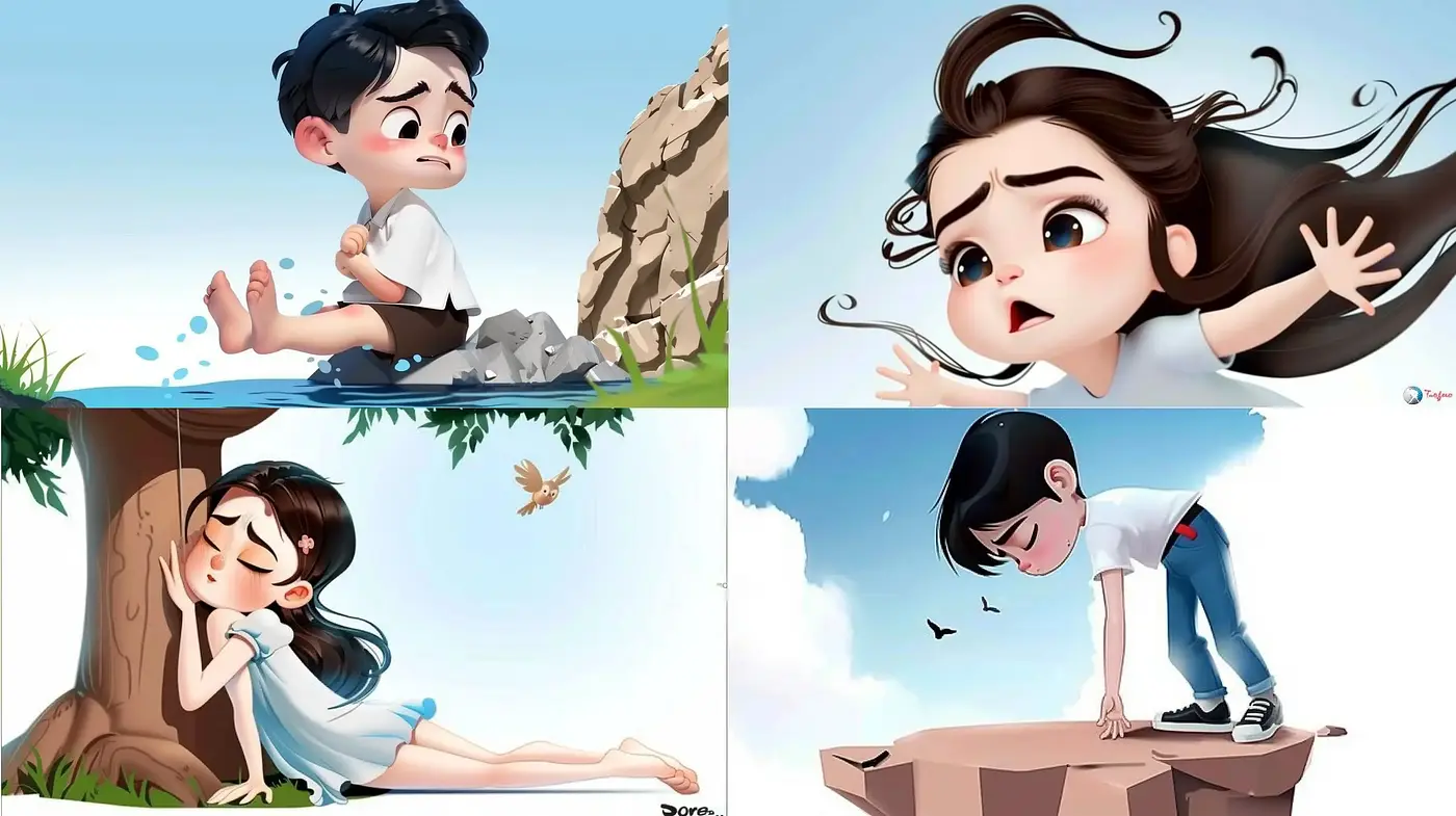 Heartfelt Expressiveness in Digital Cartoon Realism - Midjourney sref style