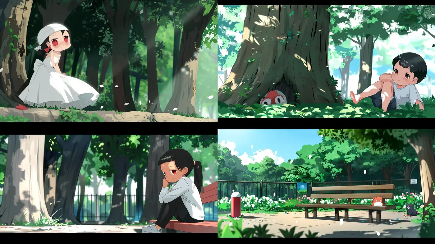Serene Natural Luminance in Whimsical Anime Illustration - Midjourney sref style