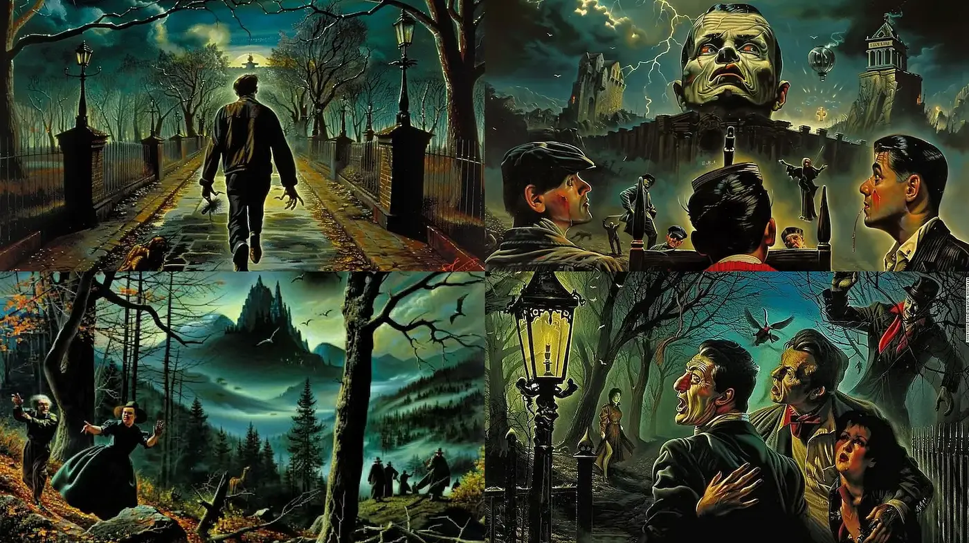 Dramatic and Atmospheric Fantasy Illustrations with a Vintage Aesthetic - Midjourney sref style