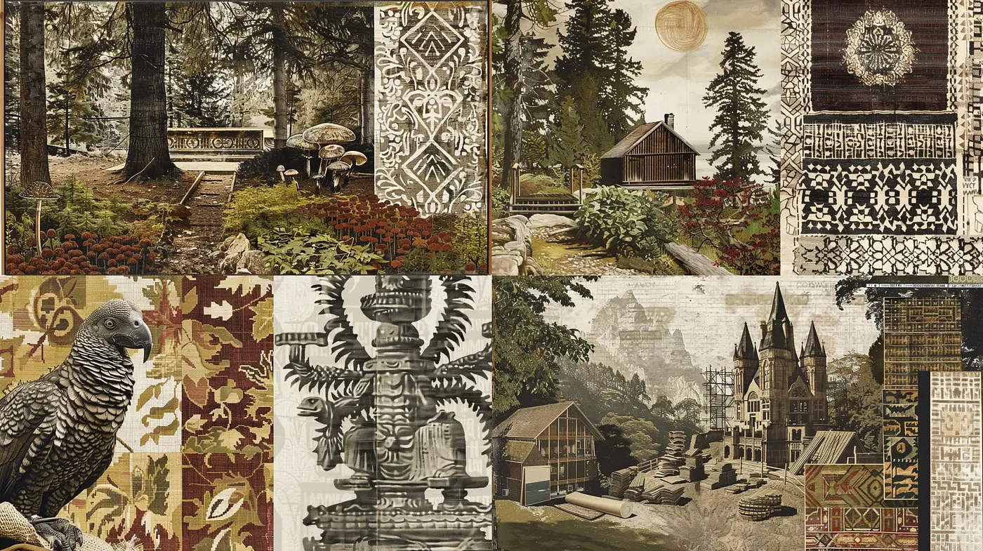 Rustic Tapestry of Natural Elegance - Midjourney sref style