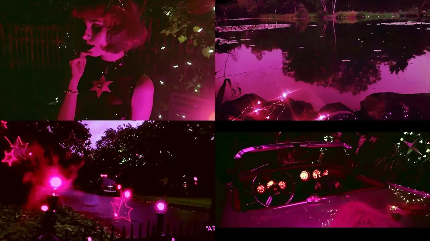 Surreal Neon Aesthetic with Vintage Influences - Midjourney sref style
