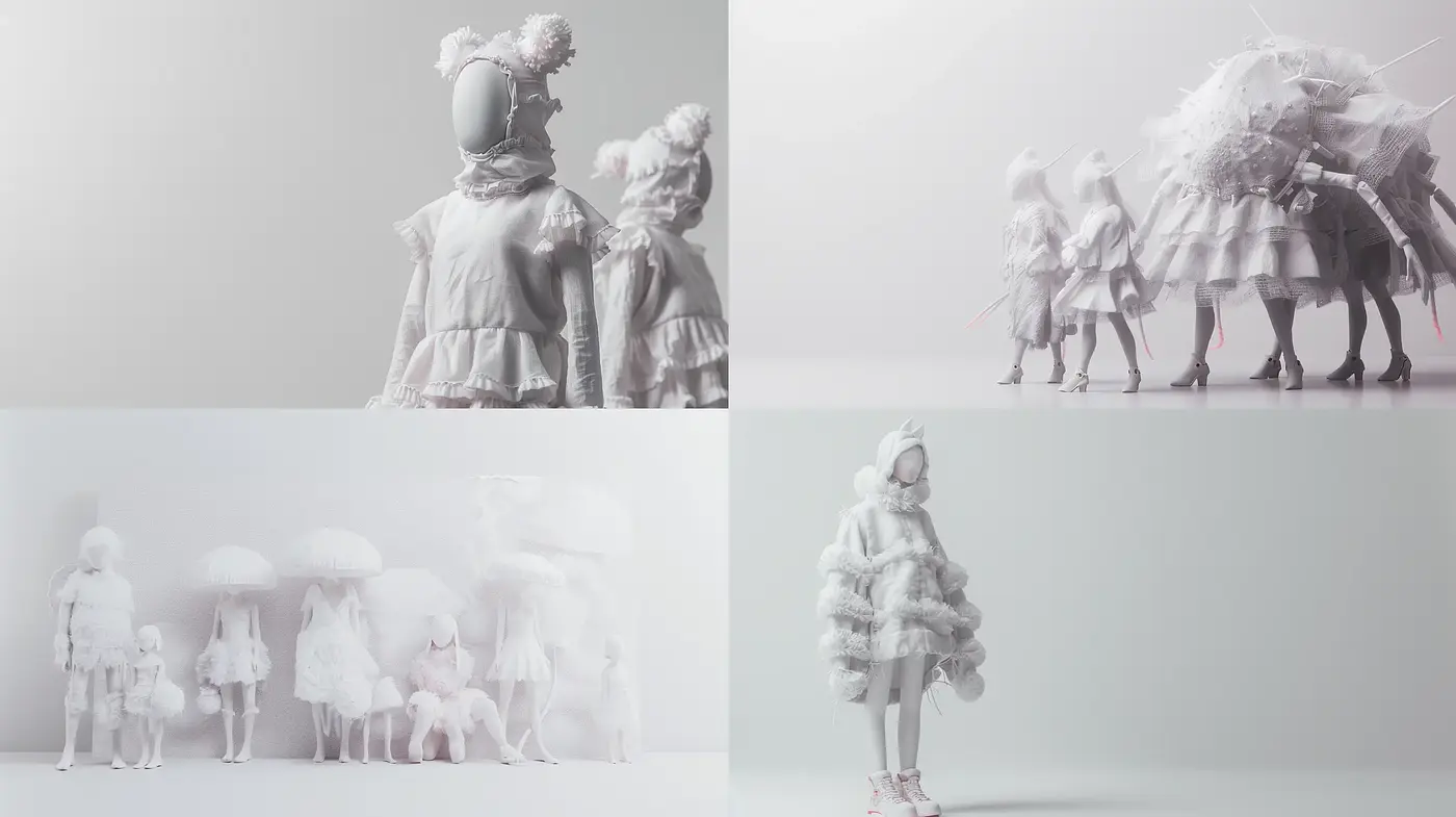 Monochromatic Ethereal Dreamscapes: A Consistent Study in Whitespace and Surrealism - Midjourney sref style