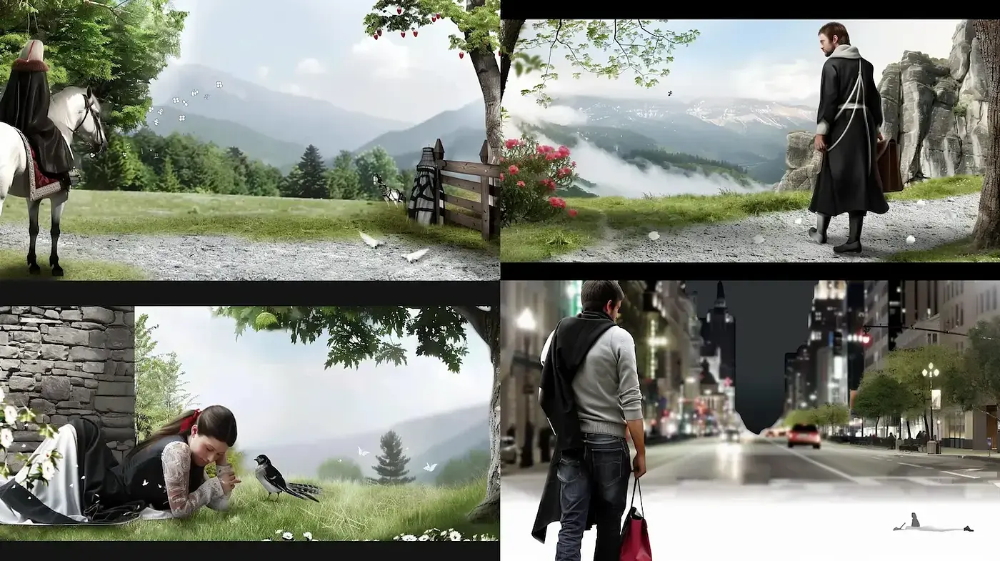 Surreal Landscapes with a Blend of Nature and Urban Elements - Midjourney sref style