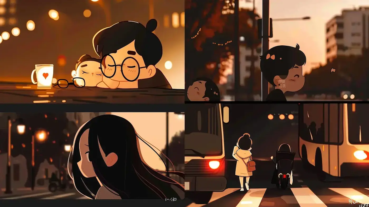 Charming and Warmly Lit Illustrations with Emotional Nuances - Midjourney sref style