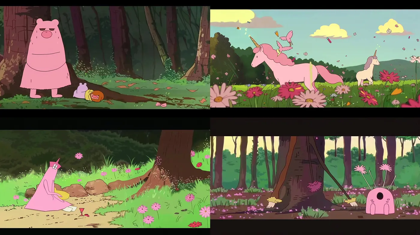 Enchanted Forest Whimsy: A Pastel Narrative with Storybook Charm - Midjourney sref style