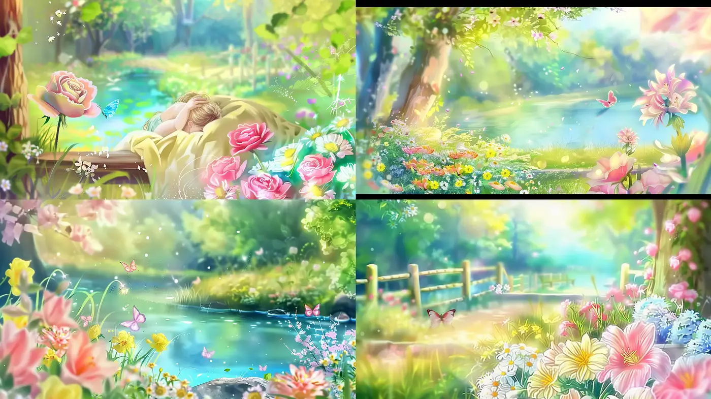 Idyllic Pastoral Serenity: A Harmonious Blending of Nature and Soft Impressionism - Midjourney sref style