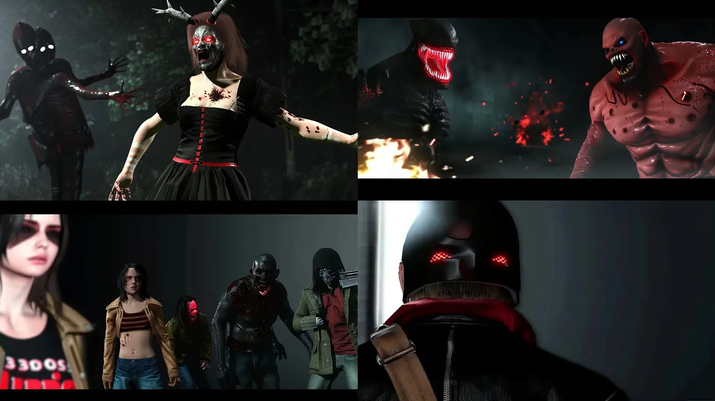 Grim Nocturne: A Darkly Cinematic Style with a Touch of Surreal Horror - Midjourney sref style