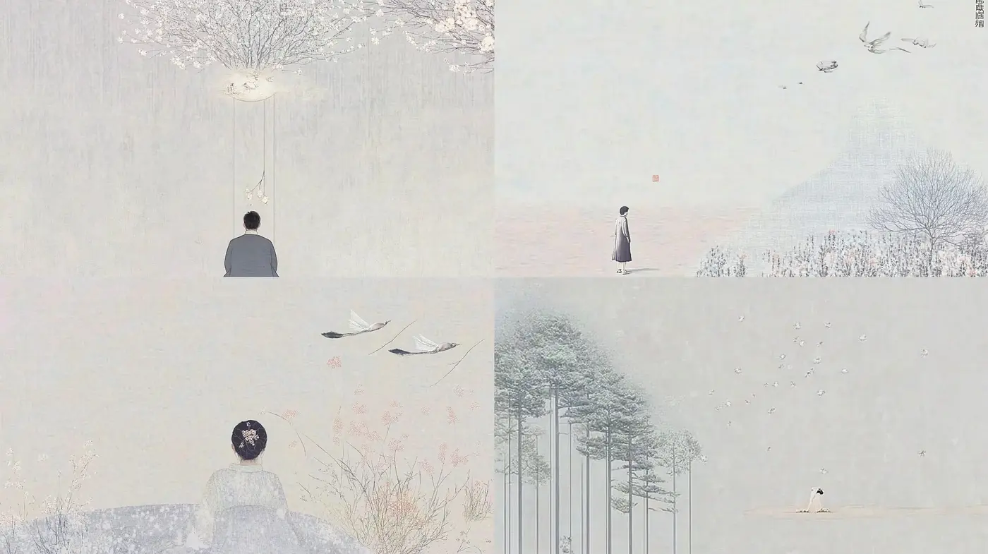 Ethereal Serenity in Pastel Dreamscapes - Midjourney sref style