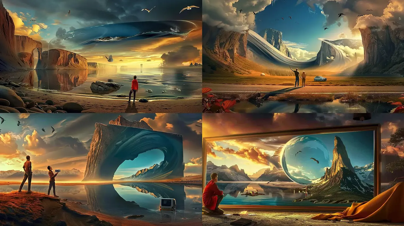 Surreal Dreamscapes: A Homage to Ethereal Earthy Hues and Cinematic Composition - Midjourney sref style