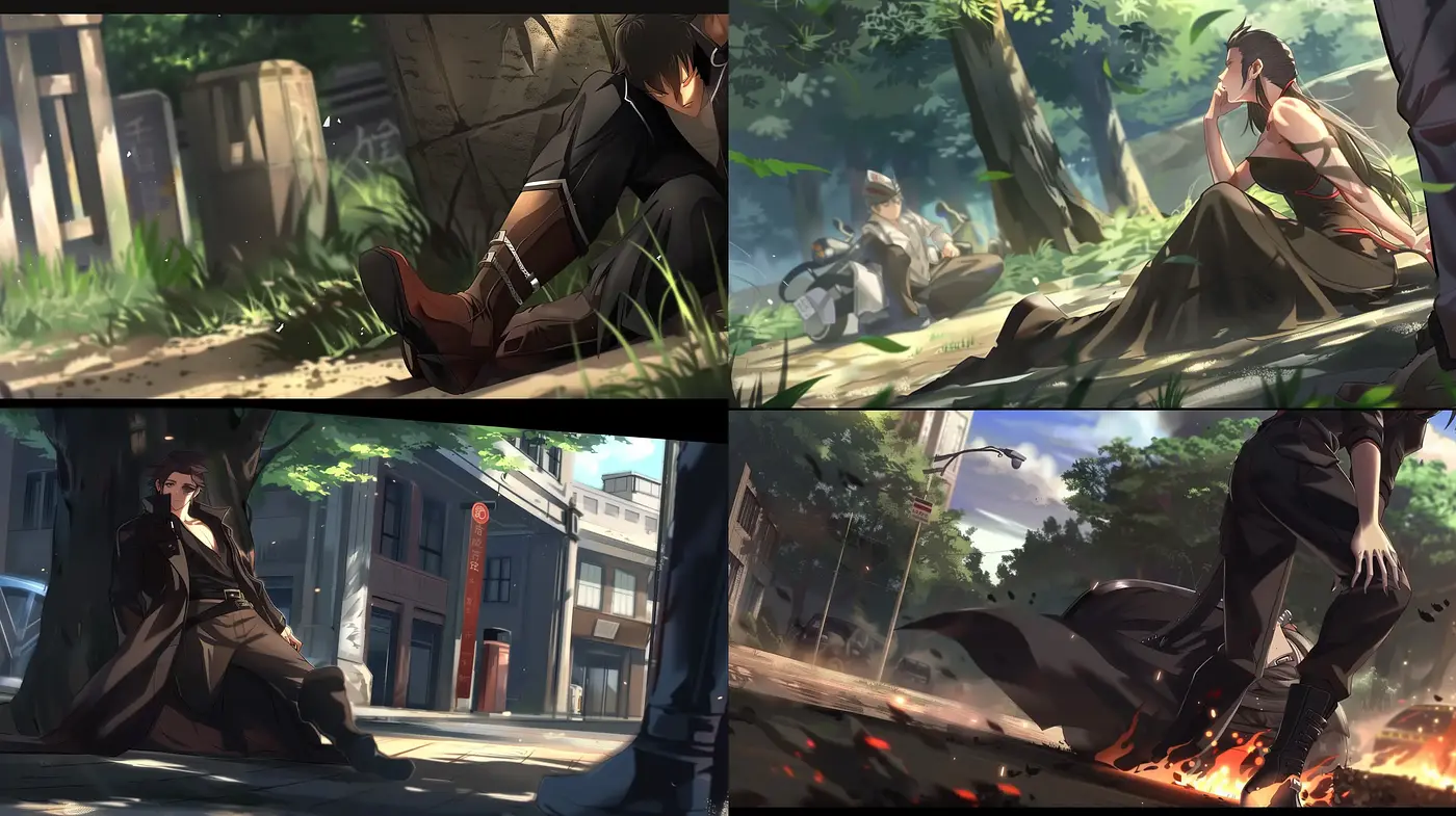 Lush Cinematic Anime-Inspired Digital Paintings - Midjourney sref style