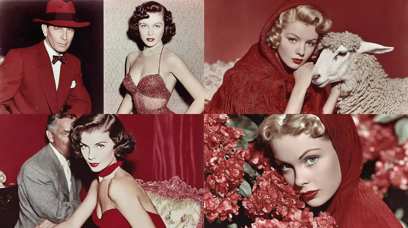 Classic Hollywood Glamour with a Vivid Color Palette - Midjourney sref style