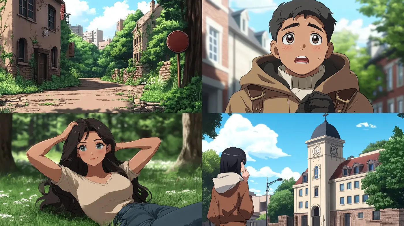 Consistent Anime-inspired Urban Serenity - Midjourney sref style