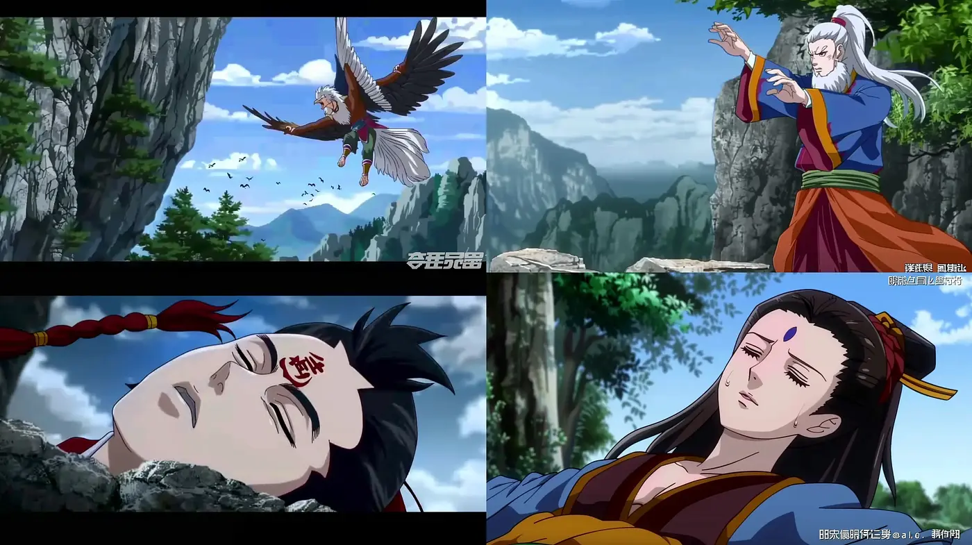 Ethereal Anime Landscapes with Lush Color Dynamics - Midjourney sref style