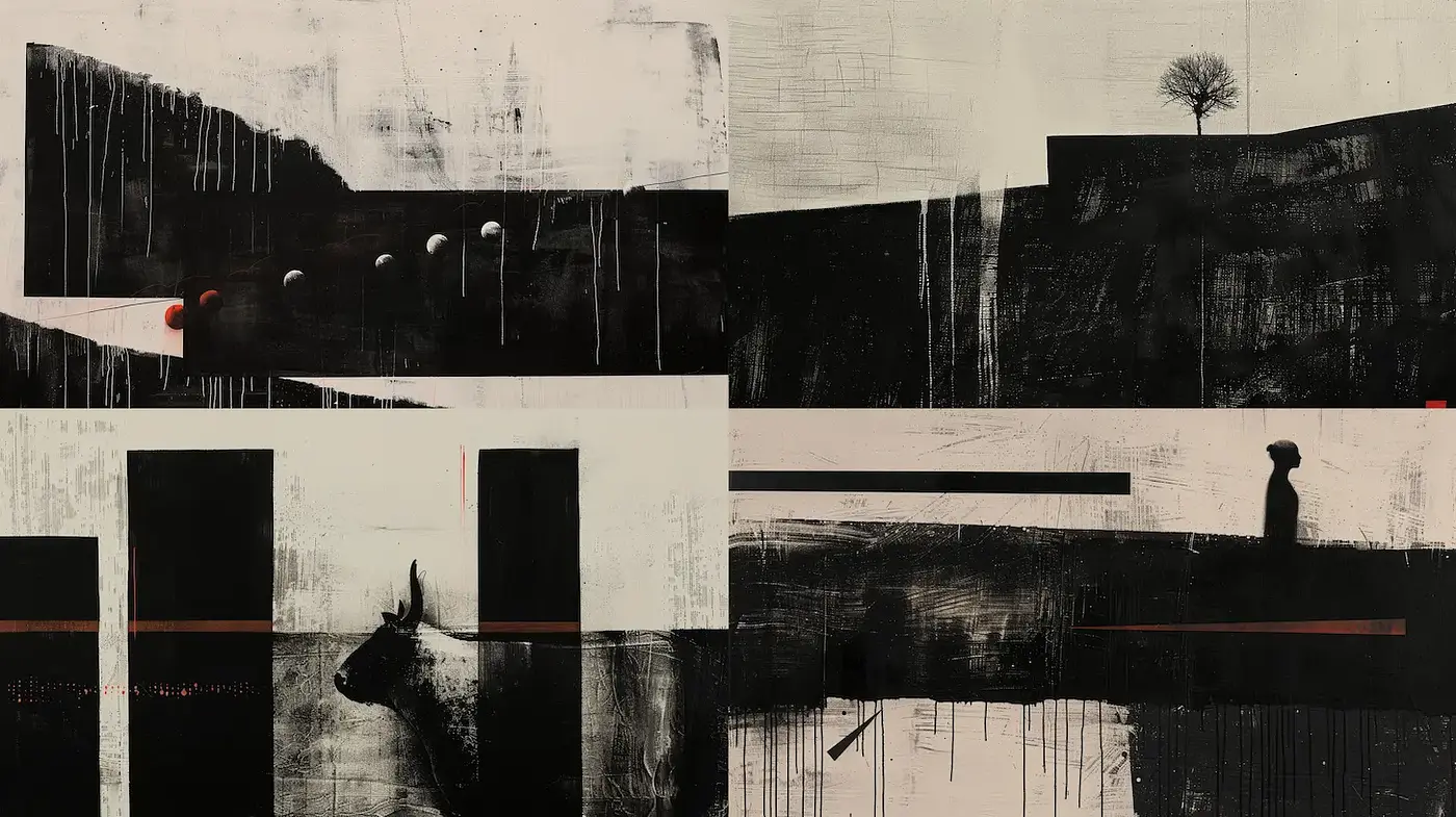 Monochromatic Minimalism with Textural Depth and Subtle Contrast - Midjourney sref style