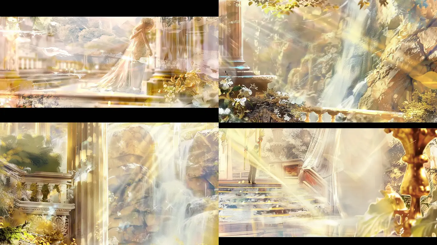 Ethereal Light-Infused Dreamscapes with a Nostalgic Palette - Midjourney sref style