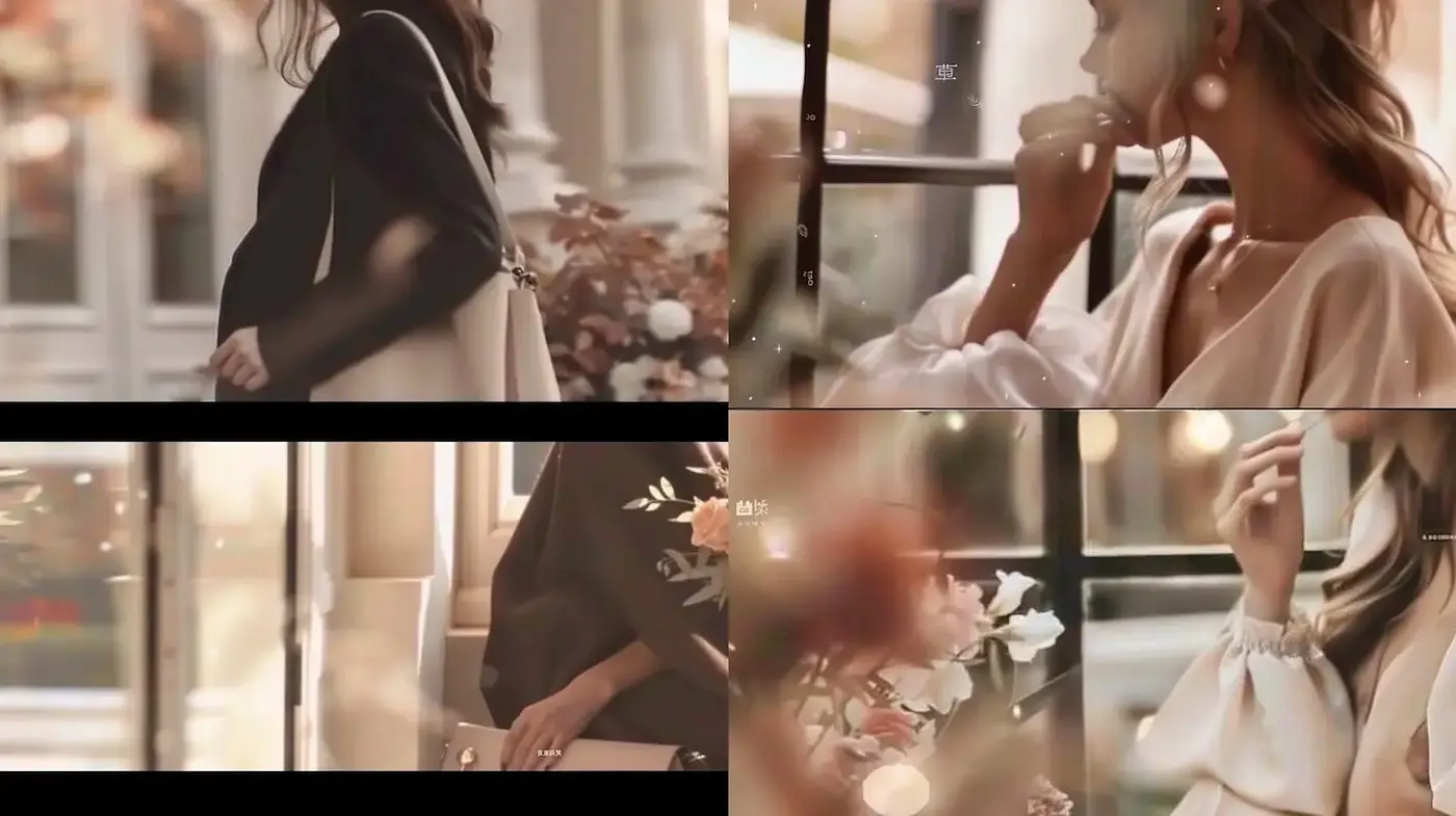 Elegant and Soft Aesthetic Featuring Floral Elements in a Warm Tone Palette - Midjourney sref style