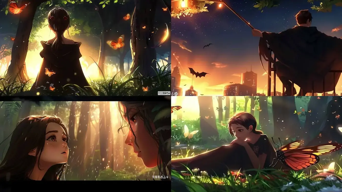 Enchanting and Dreamlike Scenes with Ethereal Lighting and Nature Elements - Midjourney sref style