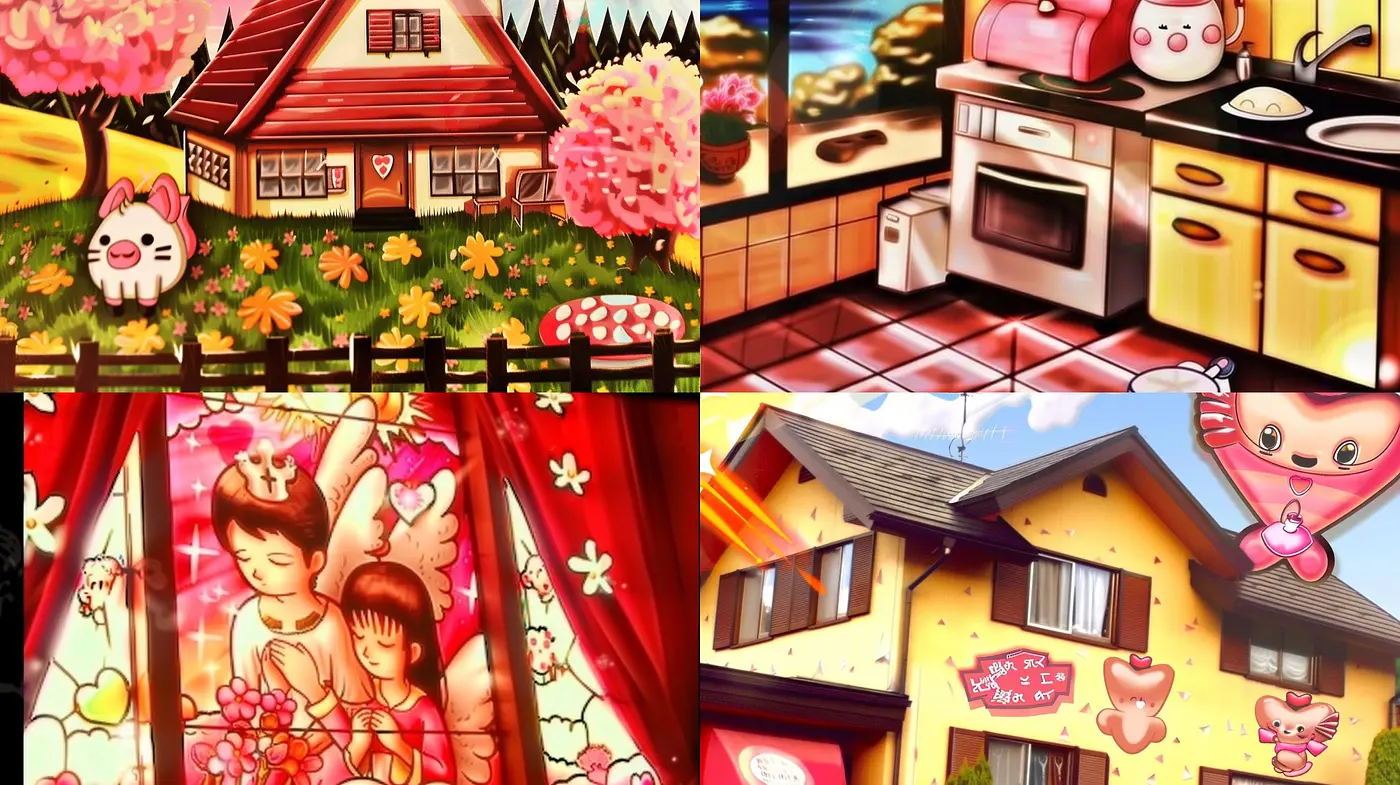 Radiant Whimsy: A Harmonious Blend of Anime-inspired Euphoria and Vivid Storybook Hues - Midjourney sref style