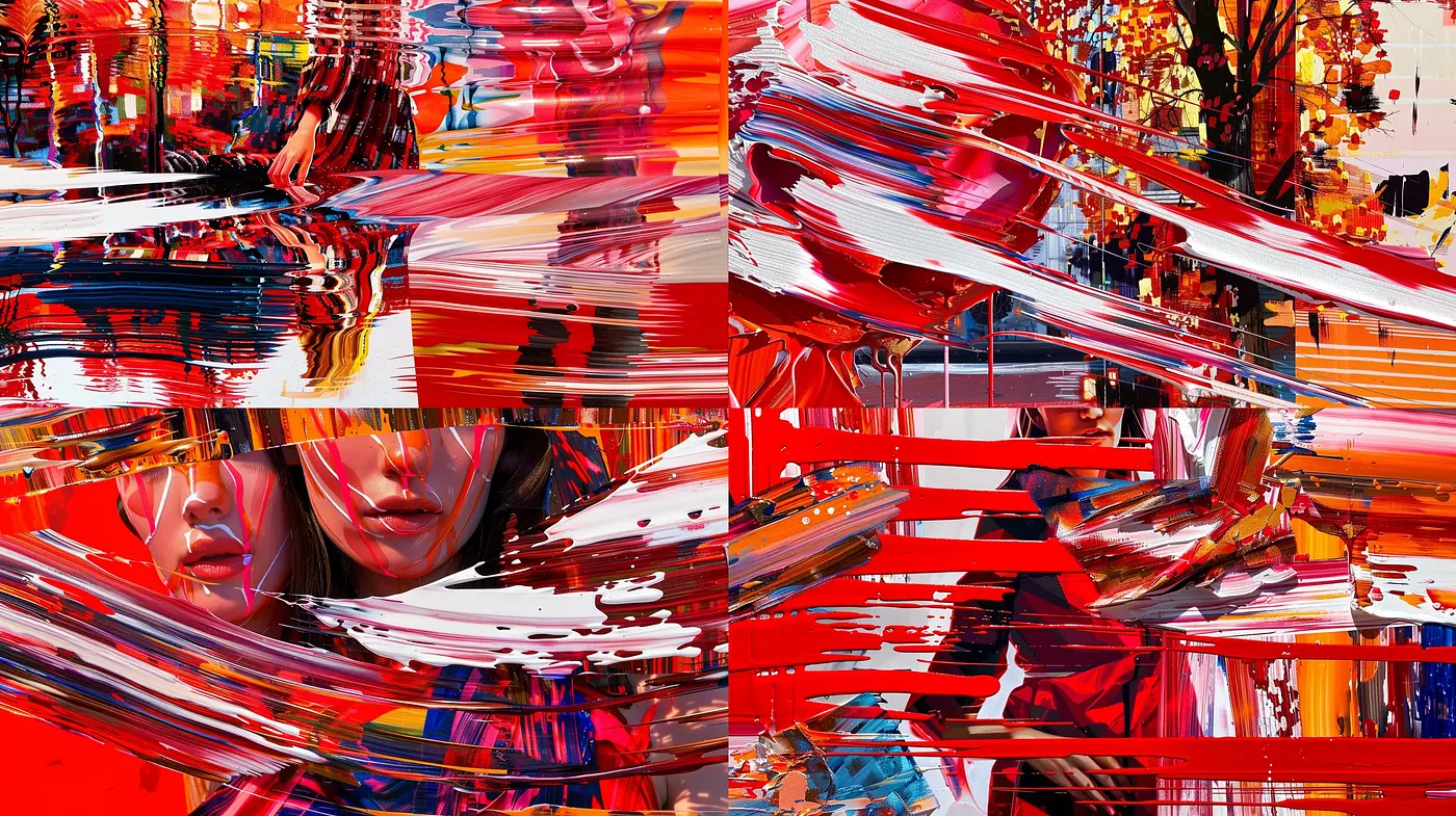 Vibrant Abstract Expressionism with Digital Brushwork Elegance - Midjourney sref style