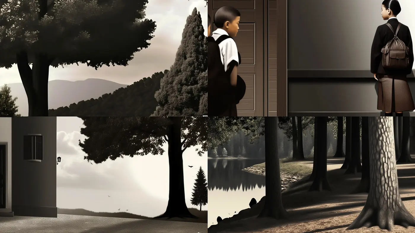 Monochromatic Serenity: A Harmony of Sepia Shades and Soft Textures - Midjourney sref style
