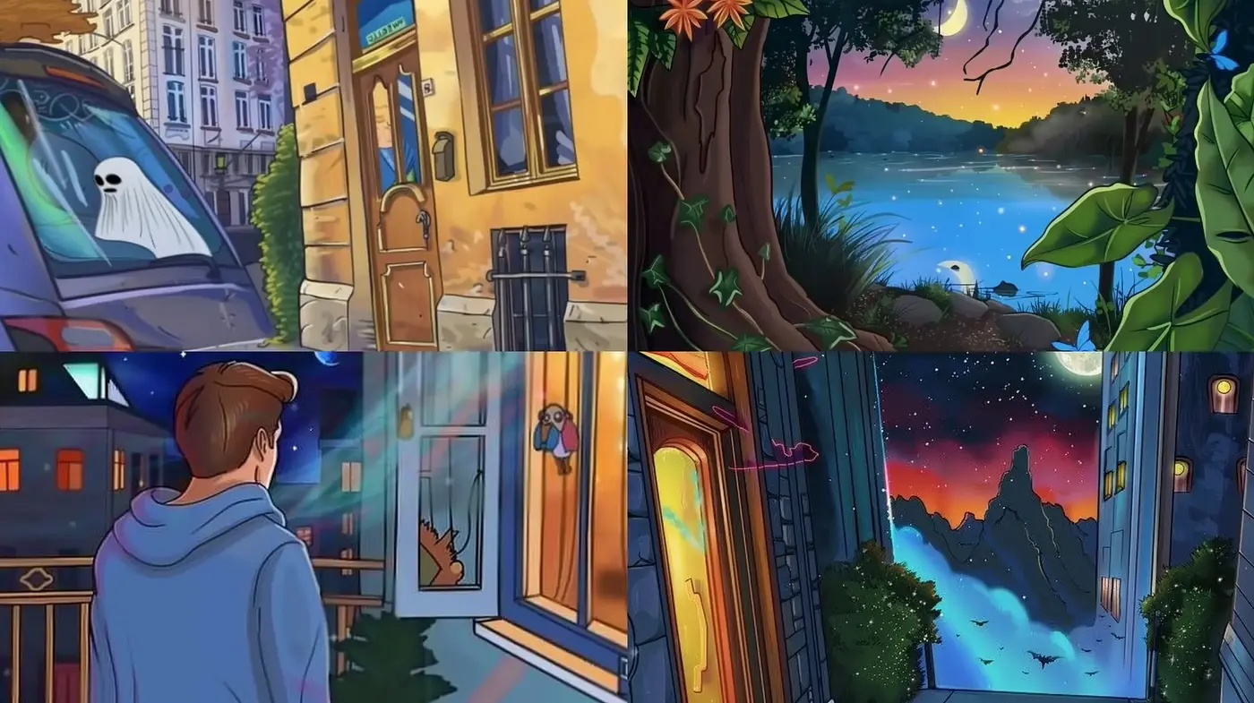 Luminous Twilight: An Homage to Serene Comic Book Vistas - Midjourney sref style