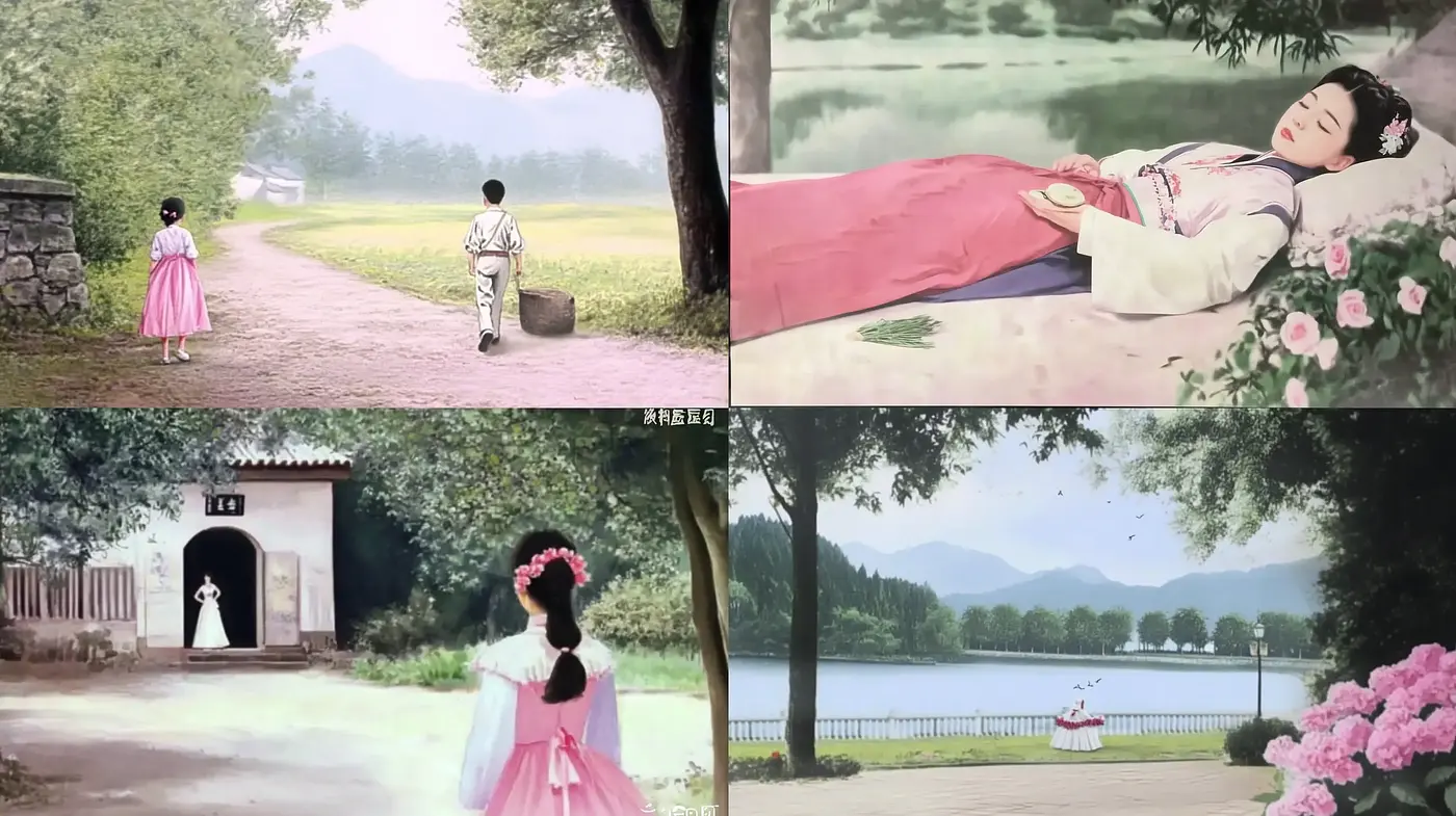 Tranquil Pastoral Elegance: A Homage to Traditional East Asian Art - Midjourney sref style