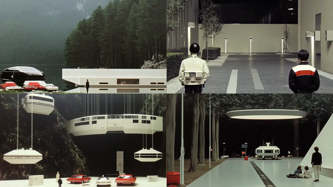 Modernist Elegance with a Nostalgic Film-like Overlay - Midjourney sref style