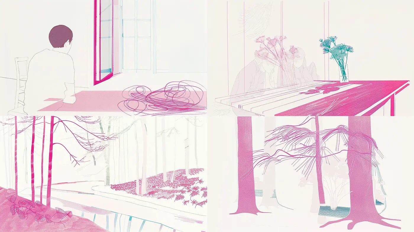 Ethereal Lines and Pastel Impressions - Midjourney sref style