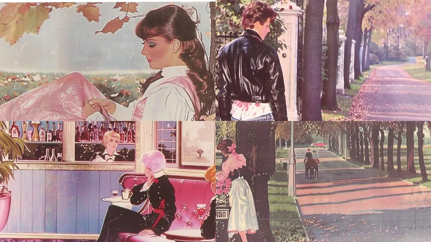 Autumnal Retro Elegance in Pastel Tones - Midjourney sref style