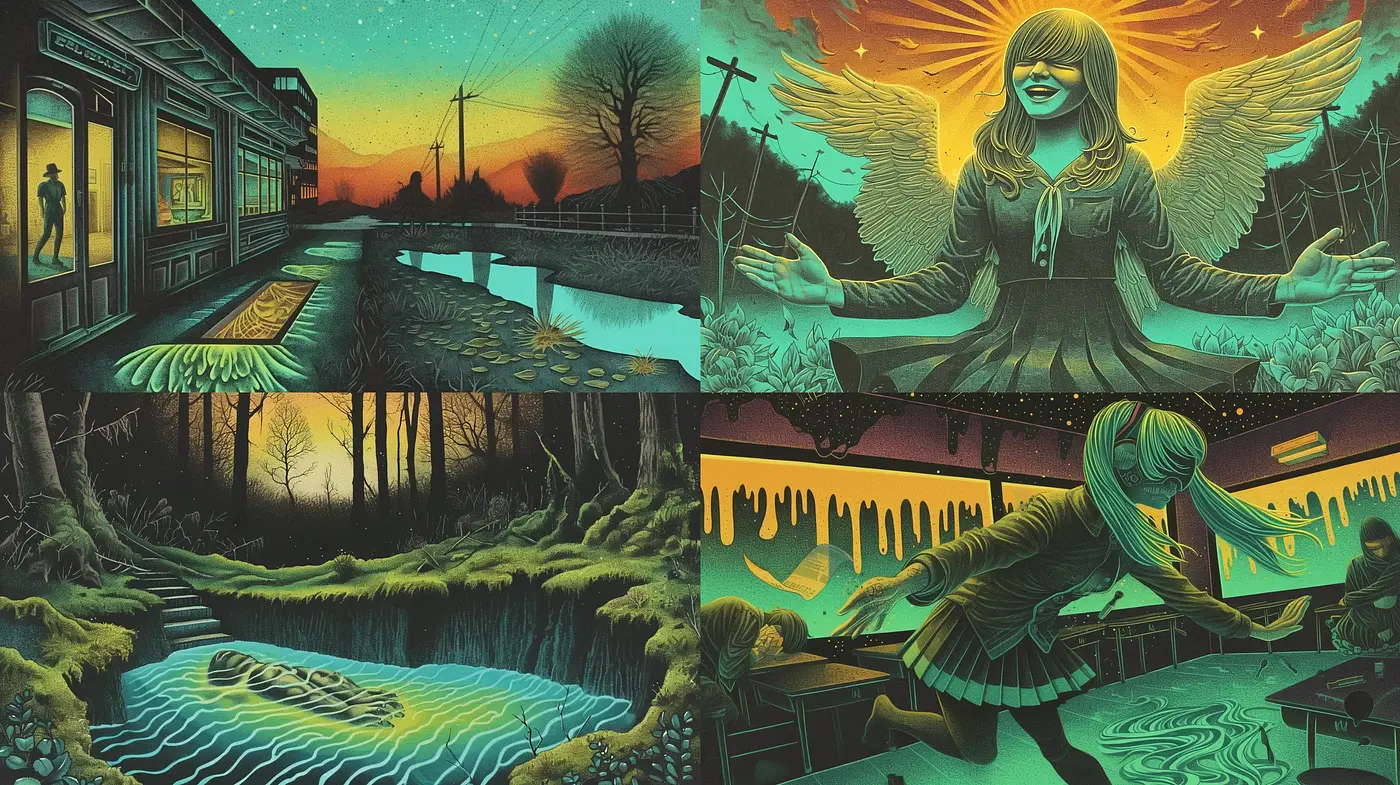 Ethereal Twilight Hues with Graphic Novel Aesthetics - Midjourney sref style