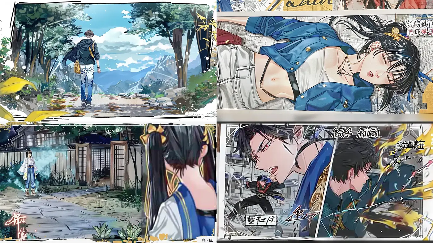 Harmonious Anime-Inspired Visual Symphony with Consistent Color Themes - Midjourney sref style