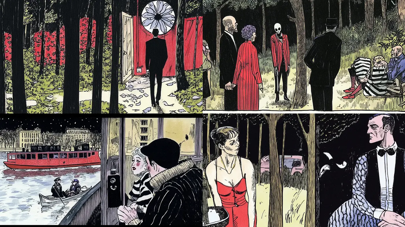 Graphic Novel Elegance with a Cinematic Twist - Midjourney sref style