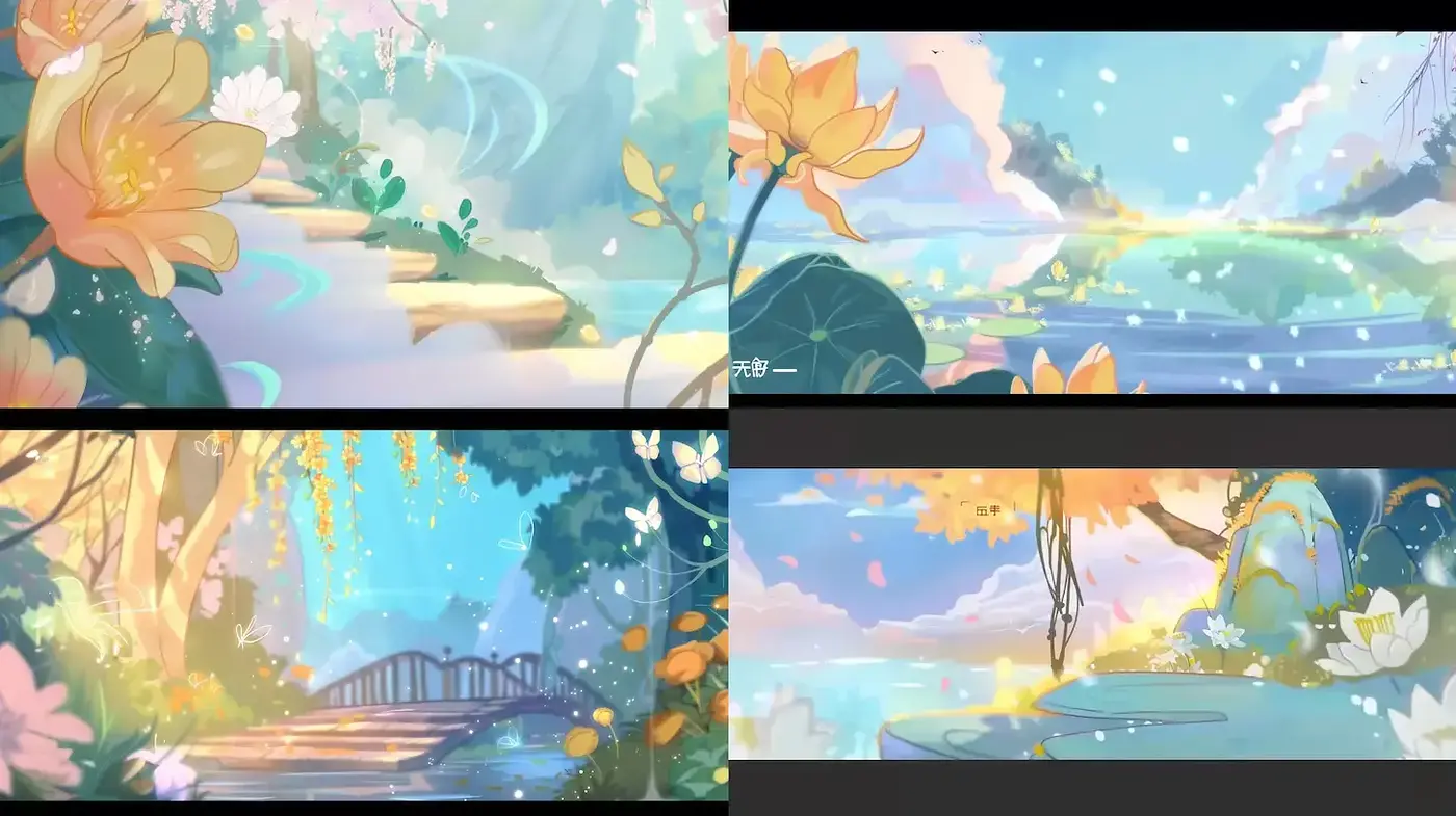 Enchanting serene landscapes with ethereal qualities - Midjourney sref style
