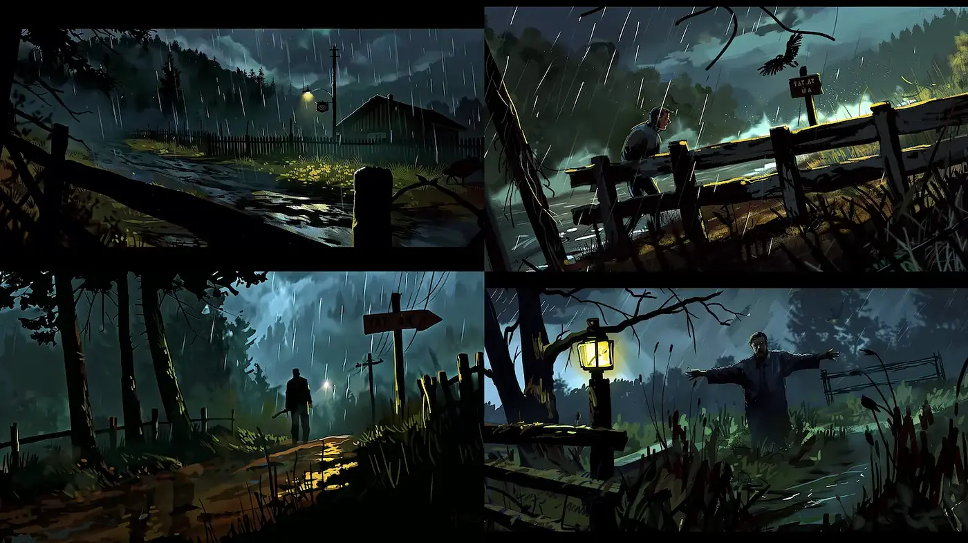Mysterious and Atmospheric Digital Art with a Haunting Quality - Midjourney sref style