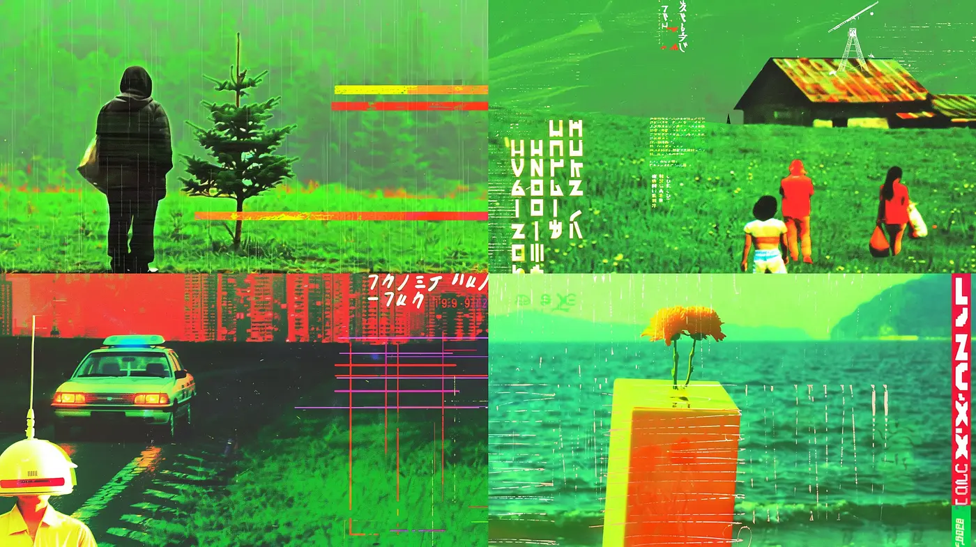 Digitally Distorted Reality with Glitch Art Influence - Midjourney sref style