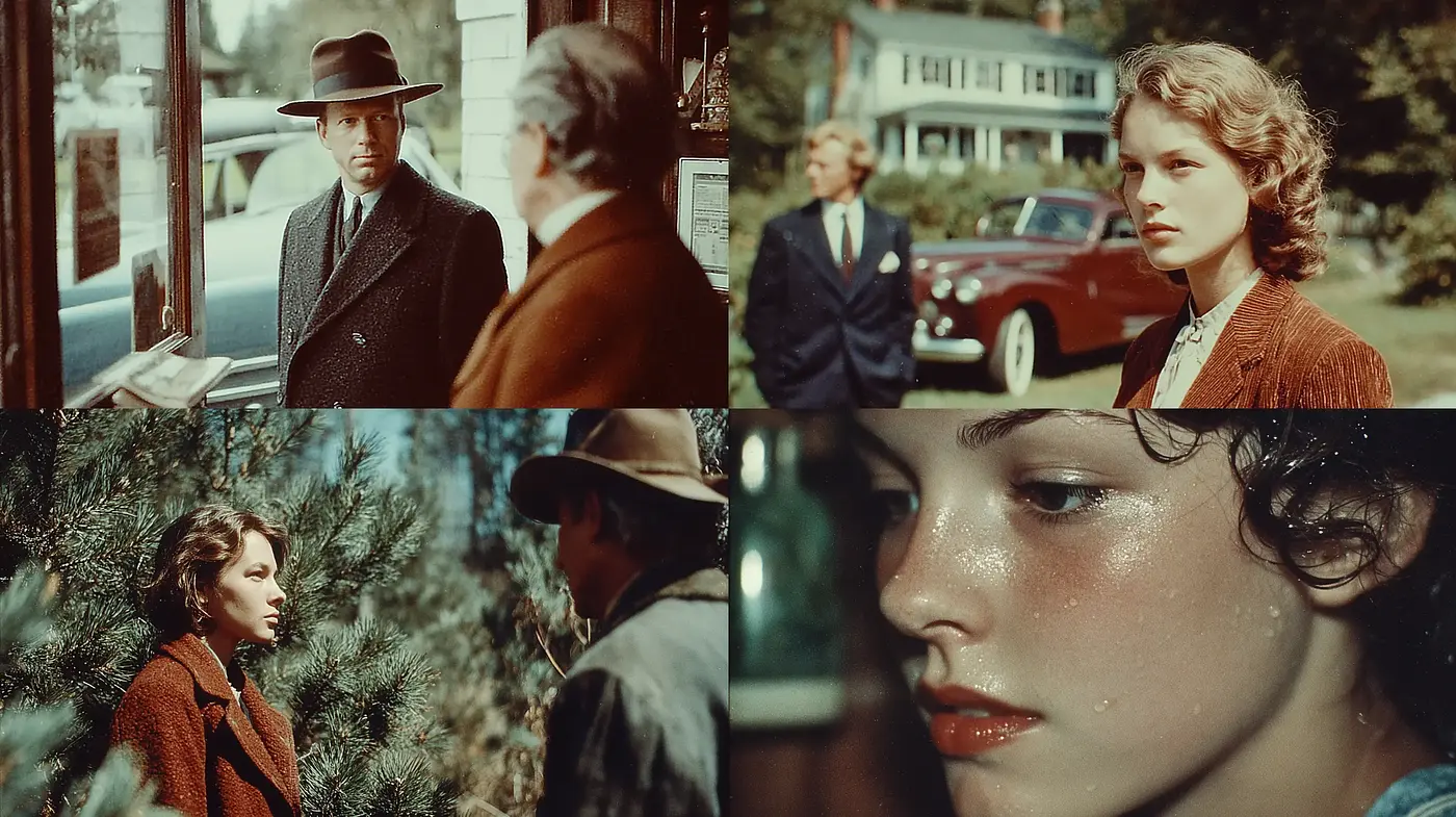 Cinematic Retro Atmosphere with Rich Textural Detail - Midjourney sref style