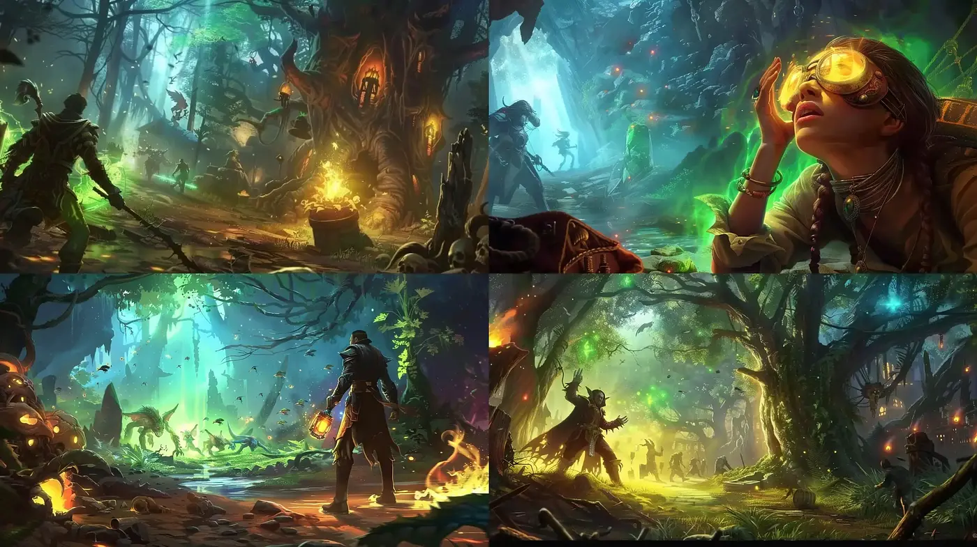 Enchanted Forest Storybook Illustration Style - Midjourney sref style