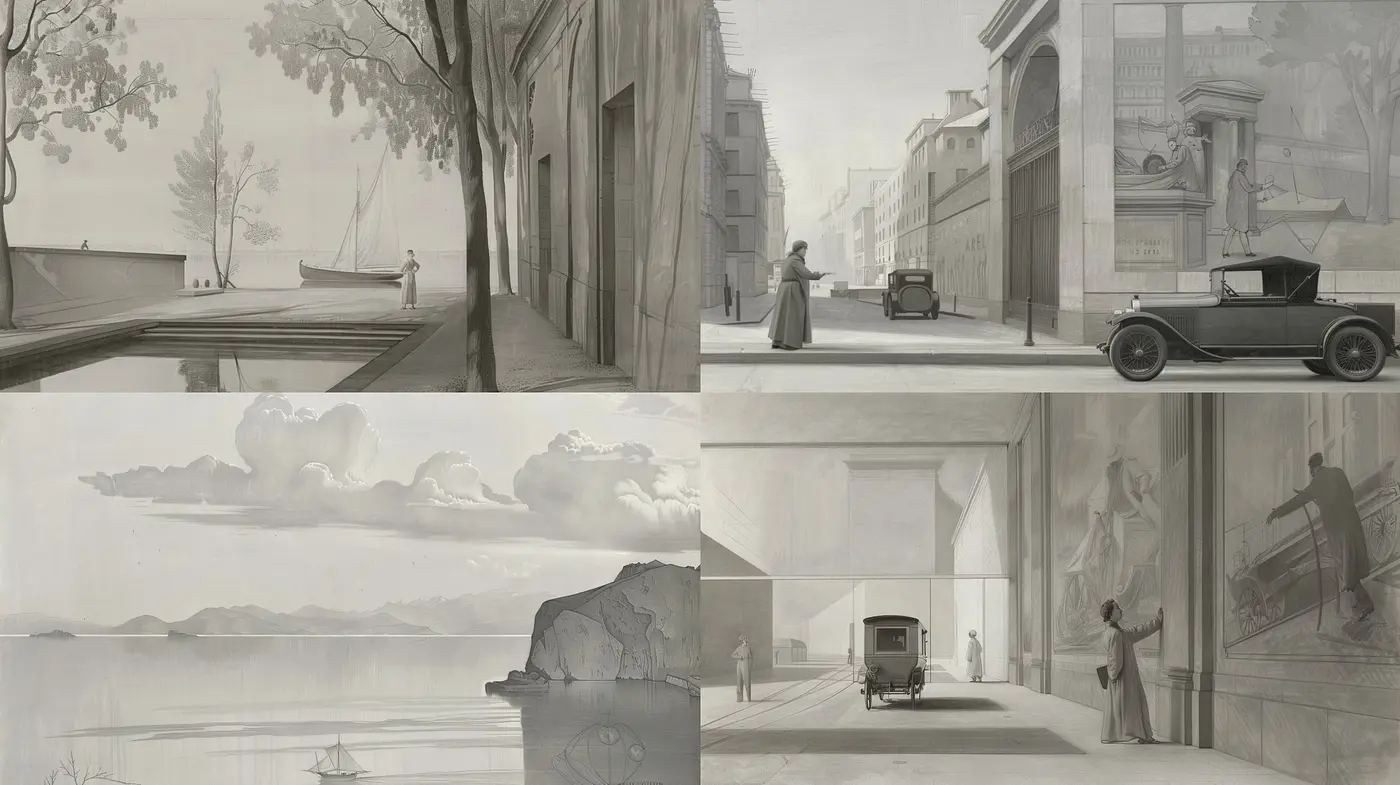 Monochromatic Echoes of a Bygone Era: A Study in Sepia-Toned Nostalgia - Midjourney sref style