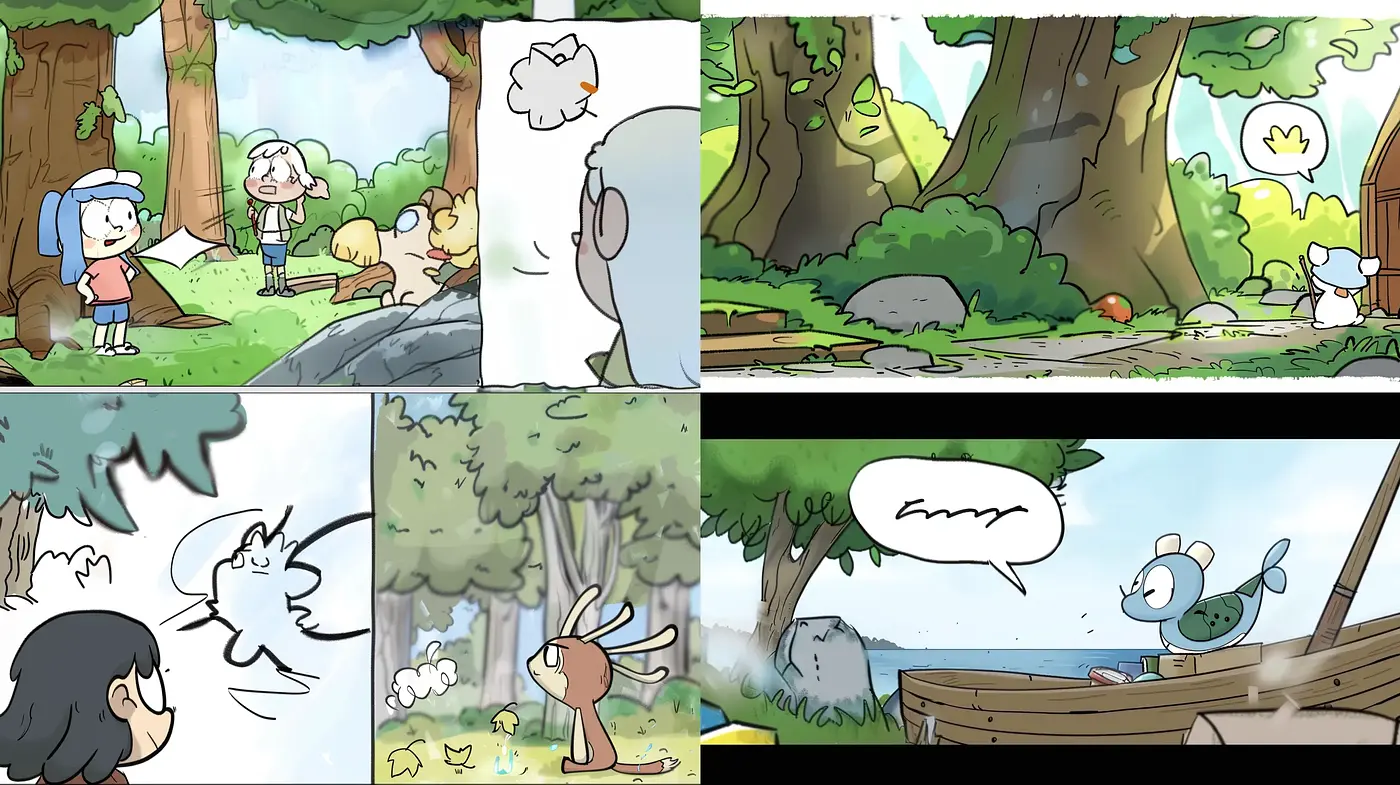 Enchanted Forest Whimsy in Animated Illustration - Midjourney sref style