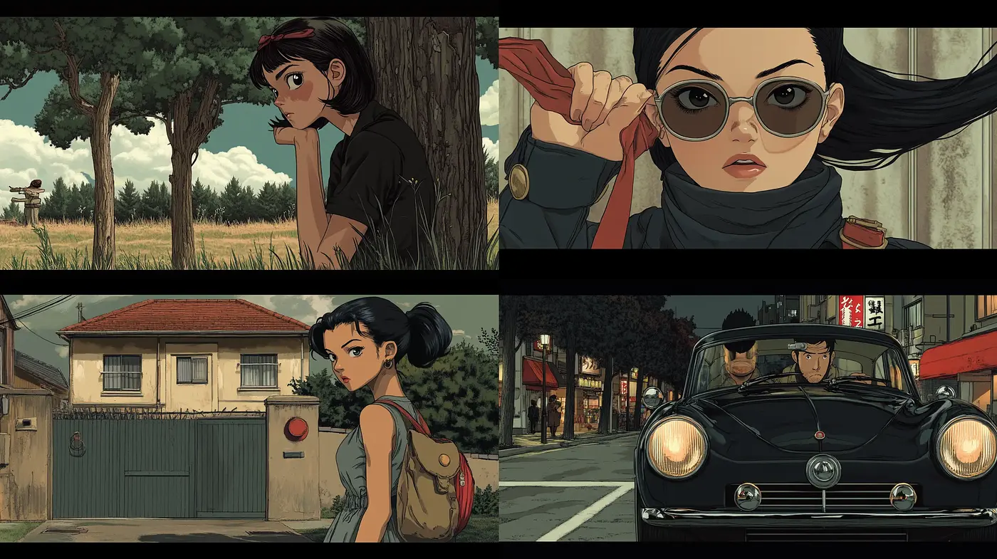 Timeless Cinematic Essence with a Modern Anime Twist - Midjourney sref style
