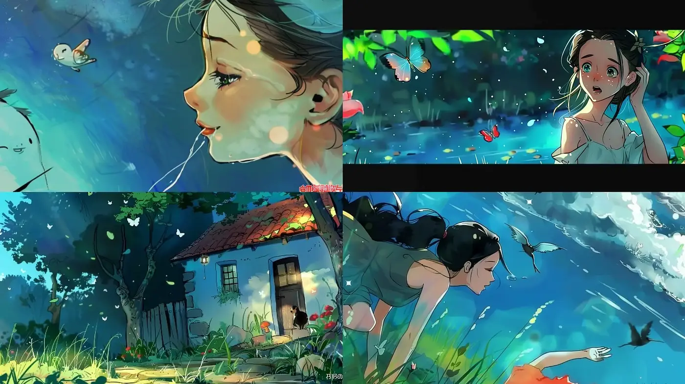 Enchanted Luminosity: A Serene Panorama of Anime-Inspired Dreamscapes - Midjourney sref style