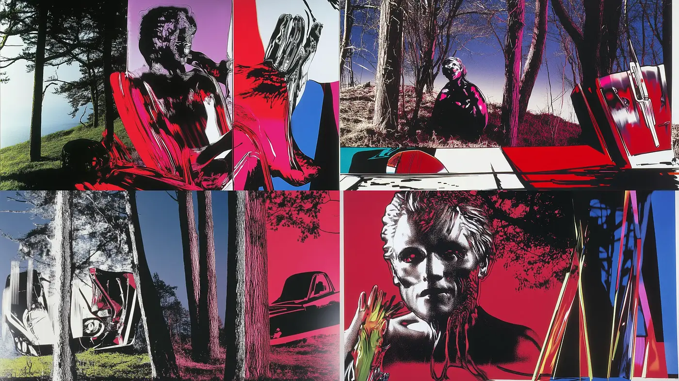 Pop Art Fusion with Bold Contours and Vivid Contrasts - Midjourney sref style