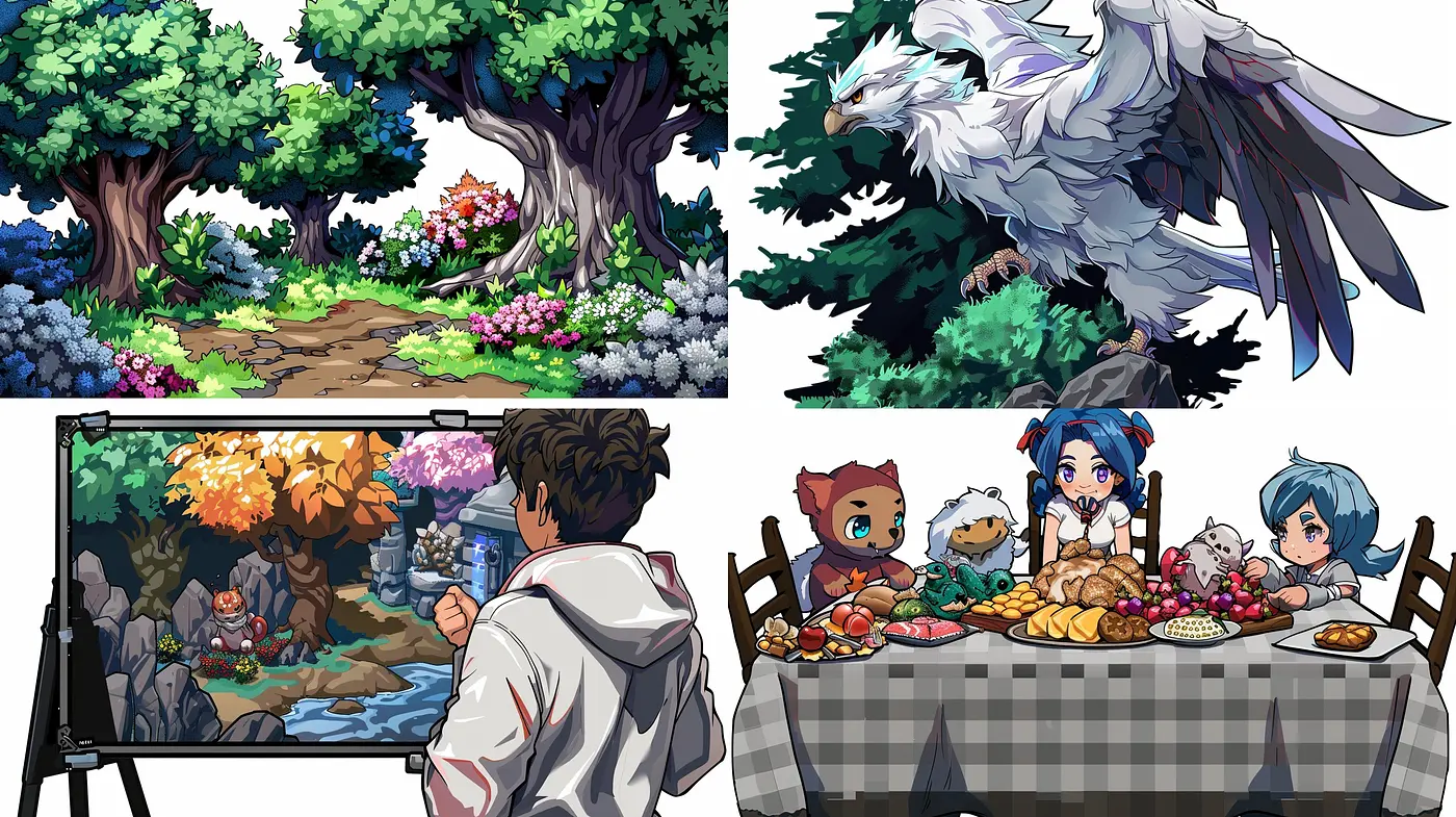 Consistently Stylized Whimsical Fantasy: A Cross-Genre Tapestry - Midjourney sref style