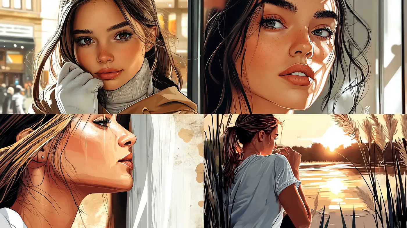 Luminous Portraiture with Warmth and Elegance - Midjourney sref style