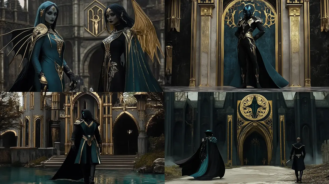 Ethereal Gothic Elegance in a Monochromatic World - Midjourney sref style