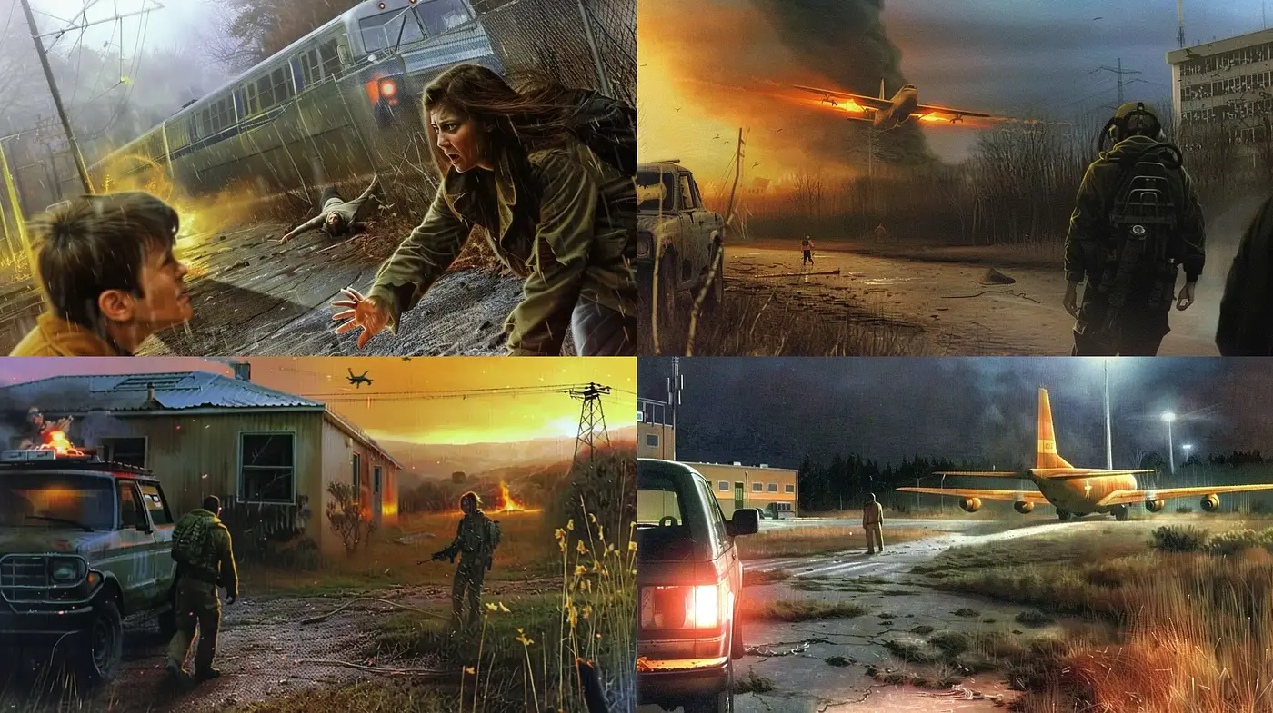 Post-apocalyptic Cinematic Immersion with a Realistic and Gritty Texture - Midjourney sref style