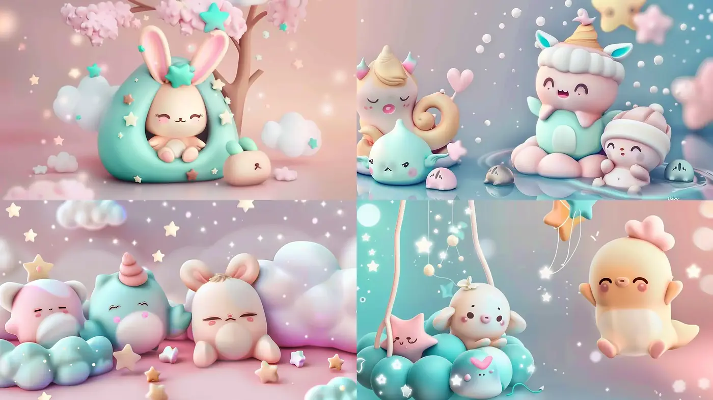 Dreamy Pastel Storybook Enchantment - Midjourney sref style