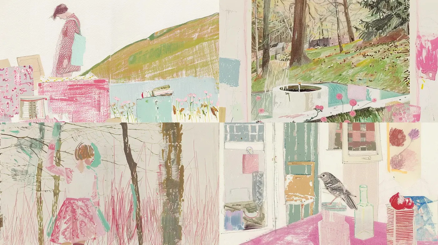 Whimsical Pastel Storybook Illustrations - Midjourney sref style
